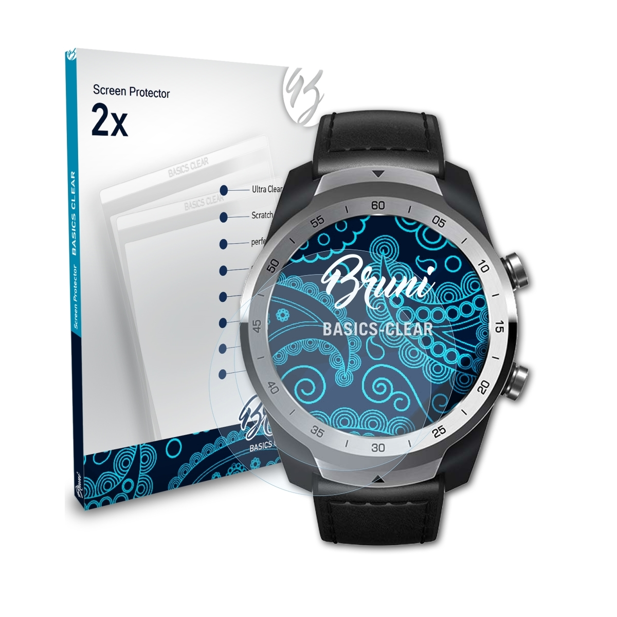 Schutzfolie(für Basics-Clear TicWatch Pro 2x (2020)) BRUNI Mobvoi