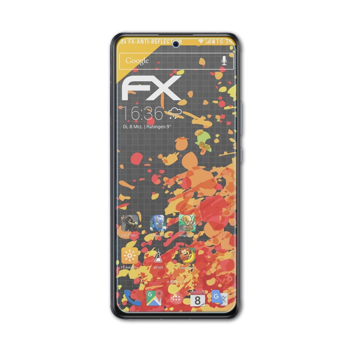 ATFOLIX 3x FX-Antireflex Displayschutz(für Red Nubia 6R) Magic