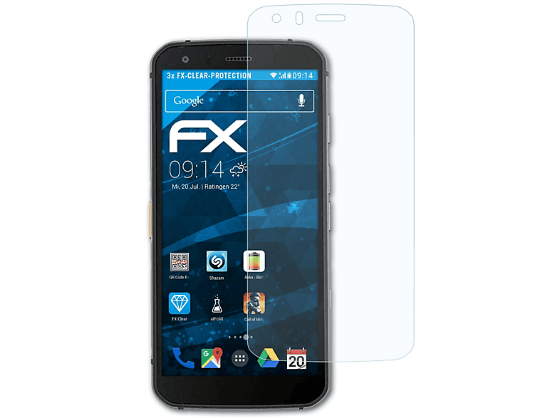 3x Caterpillar FX-Clear Pro) CAT Displayschutz(für ATFOLIX S62