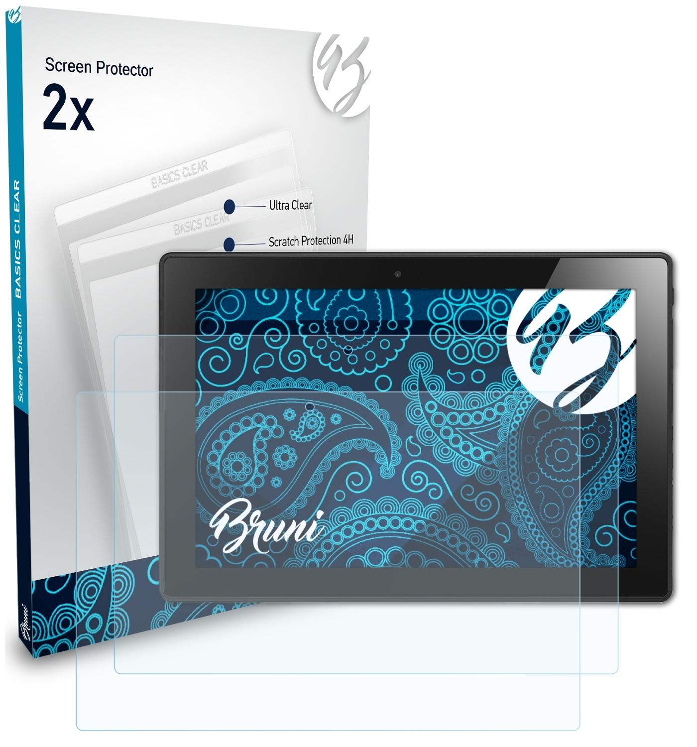 2x Miix Basics-Clear IdeaPad Schutzfolie(für Lenovo BRUNI 310)