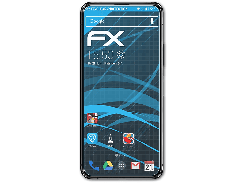 Displayschutz(für FX-Clear ATFOLIX 7 3x (ZS670KS)) Asus ZenFone