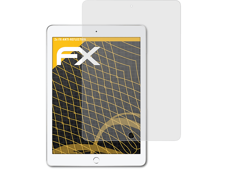 ATFOLIX 2x FX-Antireflex Displayschutz(für Apple iPad (2017)) | Tabletschutzfolien