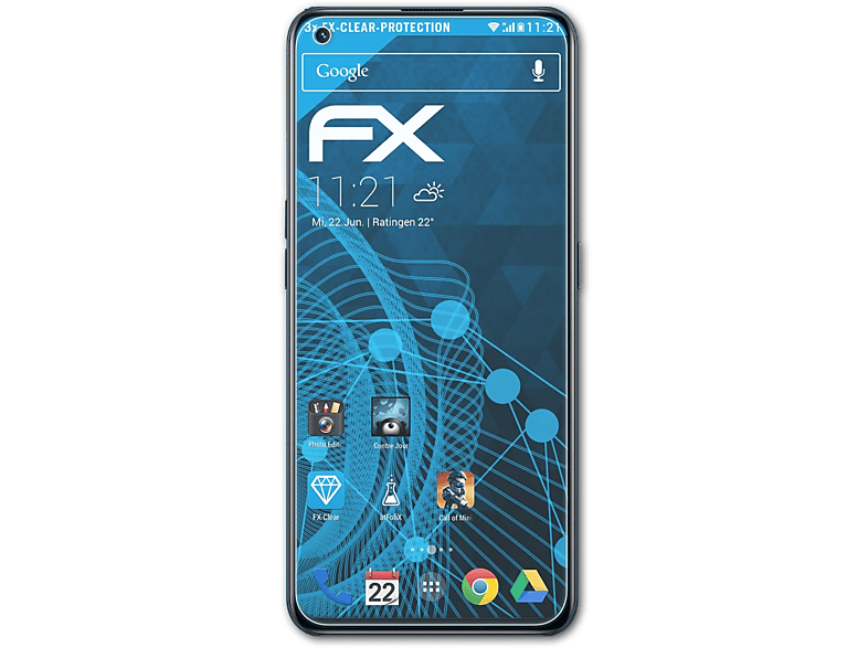 Displayschutz(für ATFOLIX FX-Clear K9 Pro) Oppo 3x