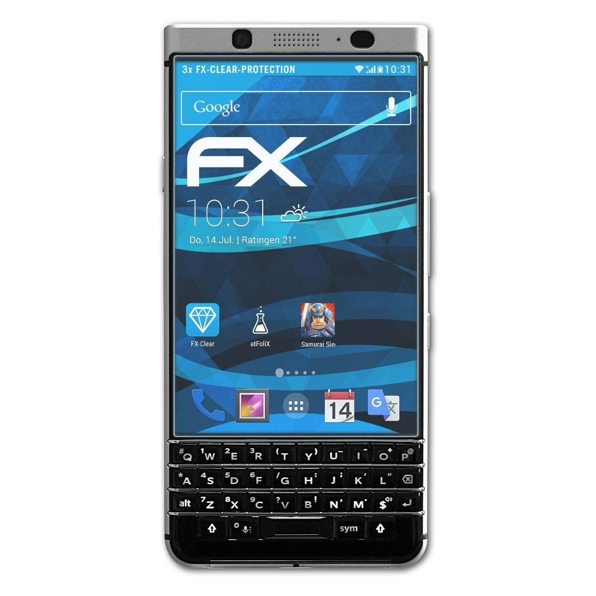 FX-Clear KeyOne) 3x Blackberry Displayschutz(für ATFOLIX