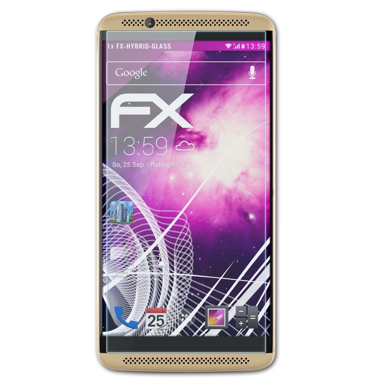 ATFOLIX FX-Hybrid-Glass Schutzglas(für ZTE Axon 7)