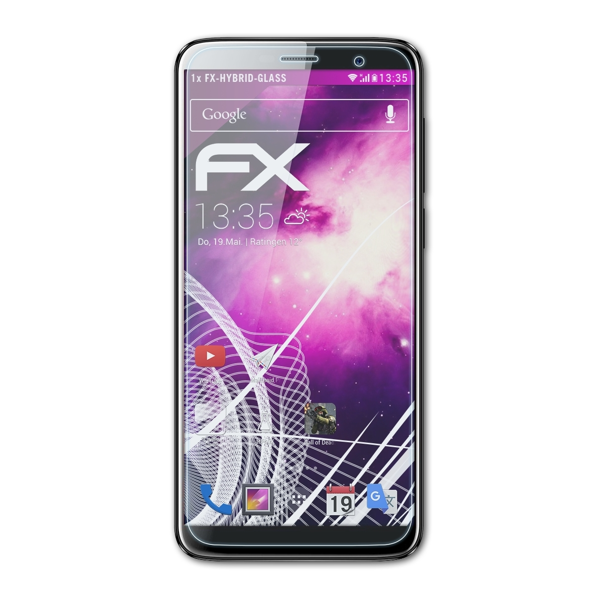 FX-Hybrid-Glass Homtom ATFOLIX S7) Schutzglas(für