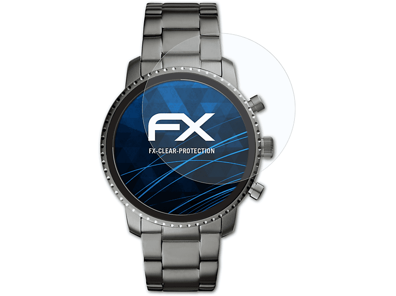 ATFOLIX 3x Fossil FX-Clear (4. Q HR Explorist Displayschutz(für Generation))