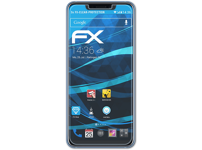 ATFOLIX 3x FX-Clear Displayschutz(für Axon Pro) ZTE 9