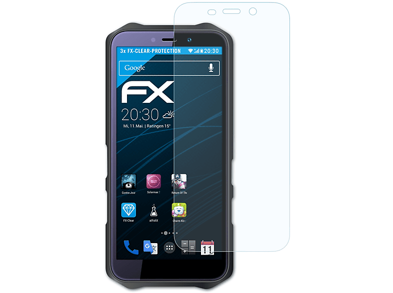 ATFOLIX 3x FX-Clear Displayschutz(für Oukitel WP12)