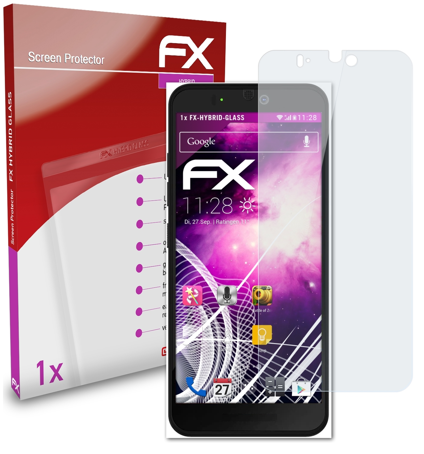 Schutzglas(für Fairphone ATFOLIX FX-Hybrid-Glass 3+)