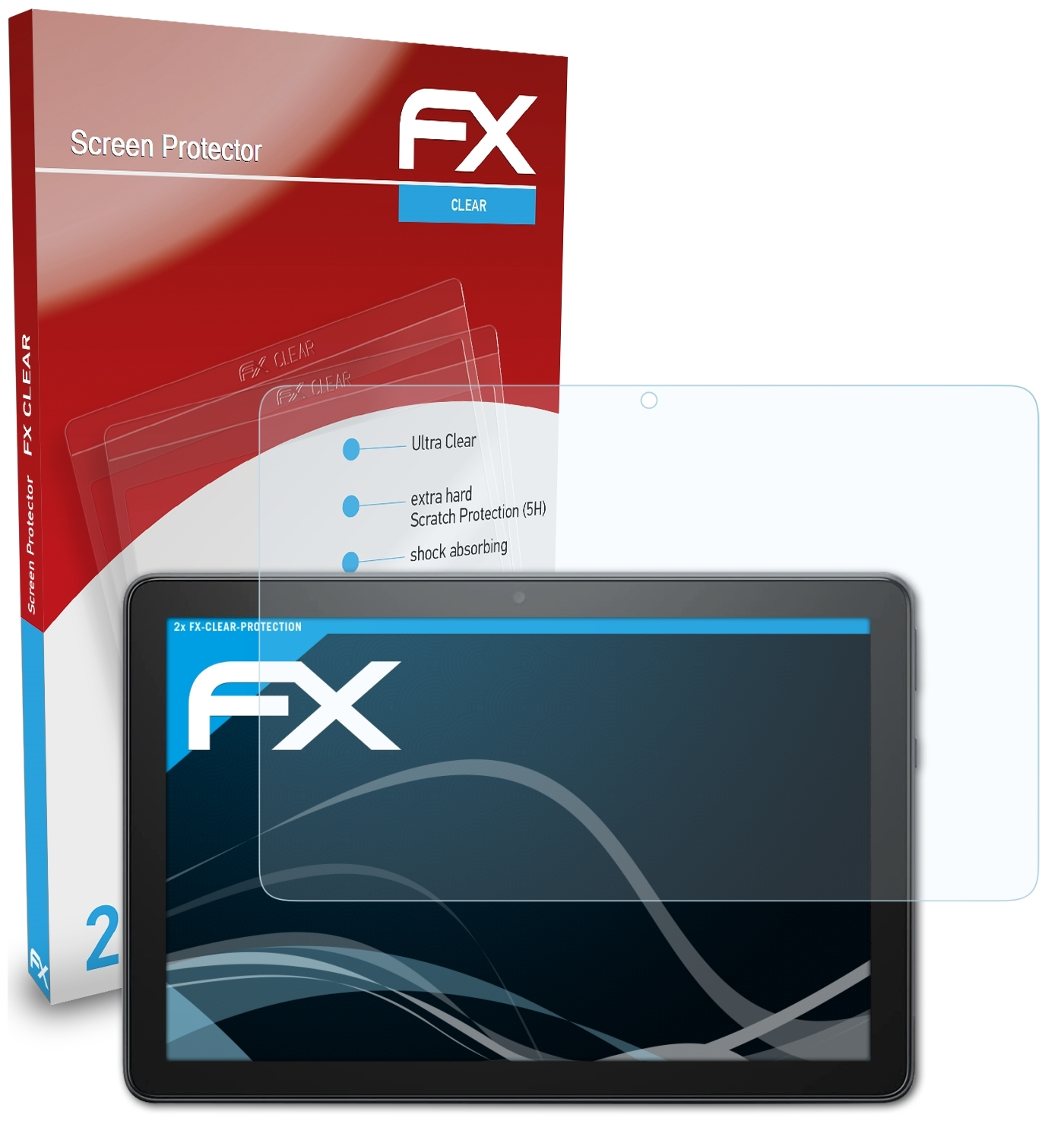FX-Clear HD ATFOLIX Amazon 2x Fire (2021)) Displayschutz(für 10 Plus