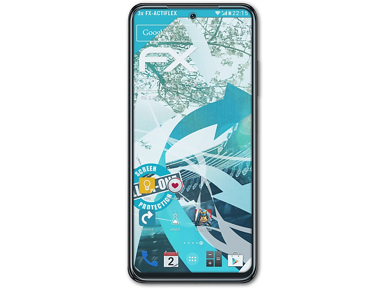 ATFOLIX 3x FX-ActiFleX Displayschutz(für Xiaomi Note Redmi 10S)