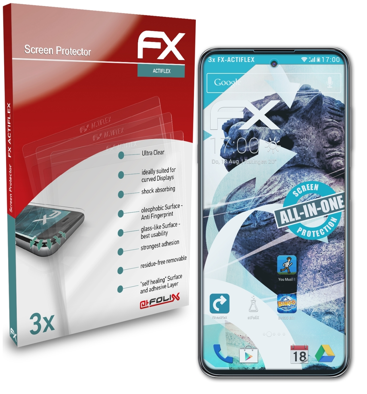 ATFOLIX 3x FX-ActiFleX Displayschutz(für TCL 20S)