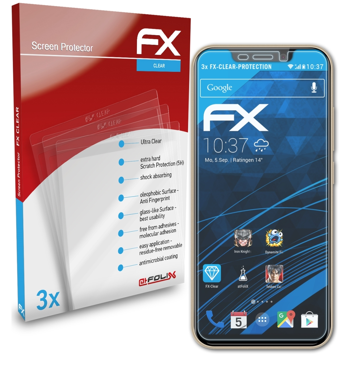 A30) 3x ATFOLIX FX-Clear Displayschutz(für Blackview
