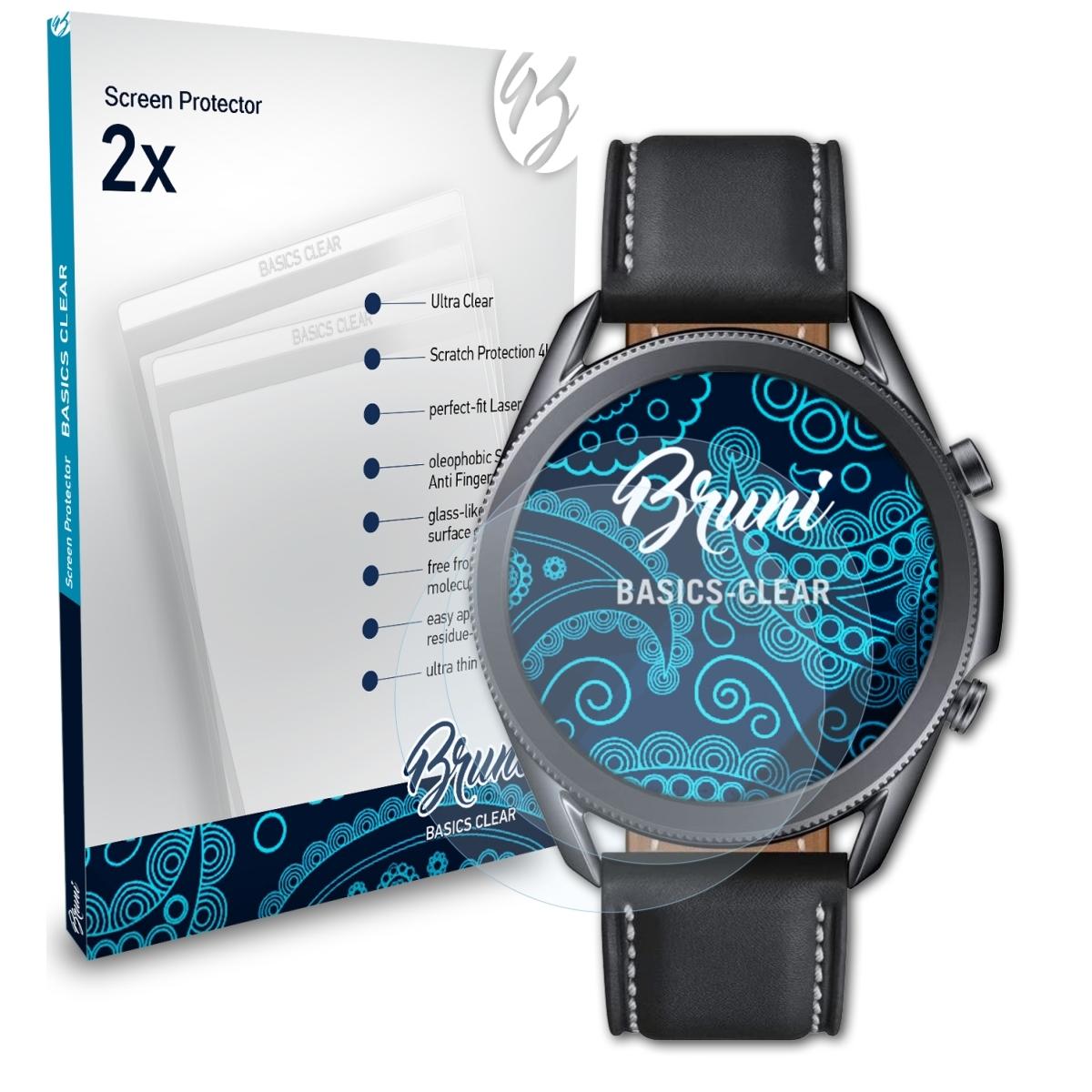 BRUNI 2x Basics-Clear Schutzfolie(für Samsung (45mm)) Watch Galaxy 3
