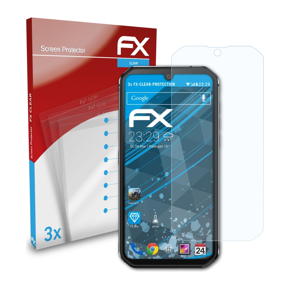 ATFOLIX 3x FX-Clear BV9900 Displayschutz(für Pro) Blackview