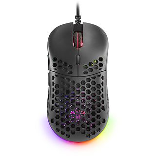 Ratón gaming - MARS GAMING MM55, Wired, 12800 ppp, Negro