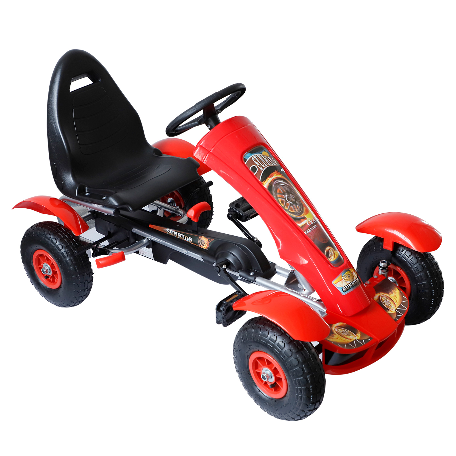 Coche Eléctrico Infantil - HOMCOM asiento ajustable, embrague, freno 3-8 años, carga 50kg