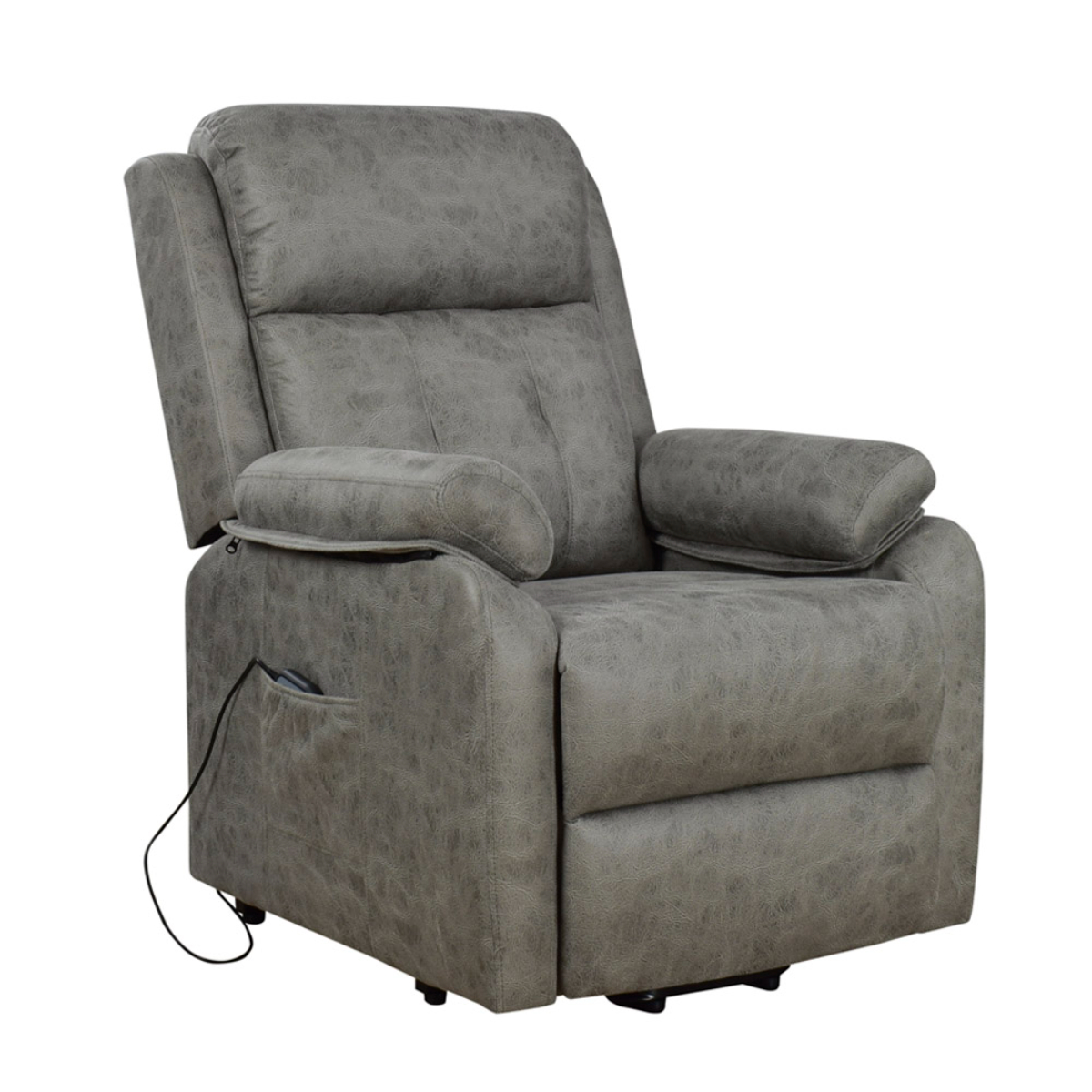 Imperial Relax Sillon reclinable levantapersonas ny motorizado de reposapies y respaldo sis color cemento rlxny gris