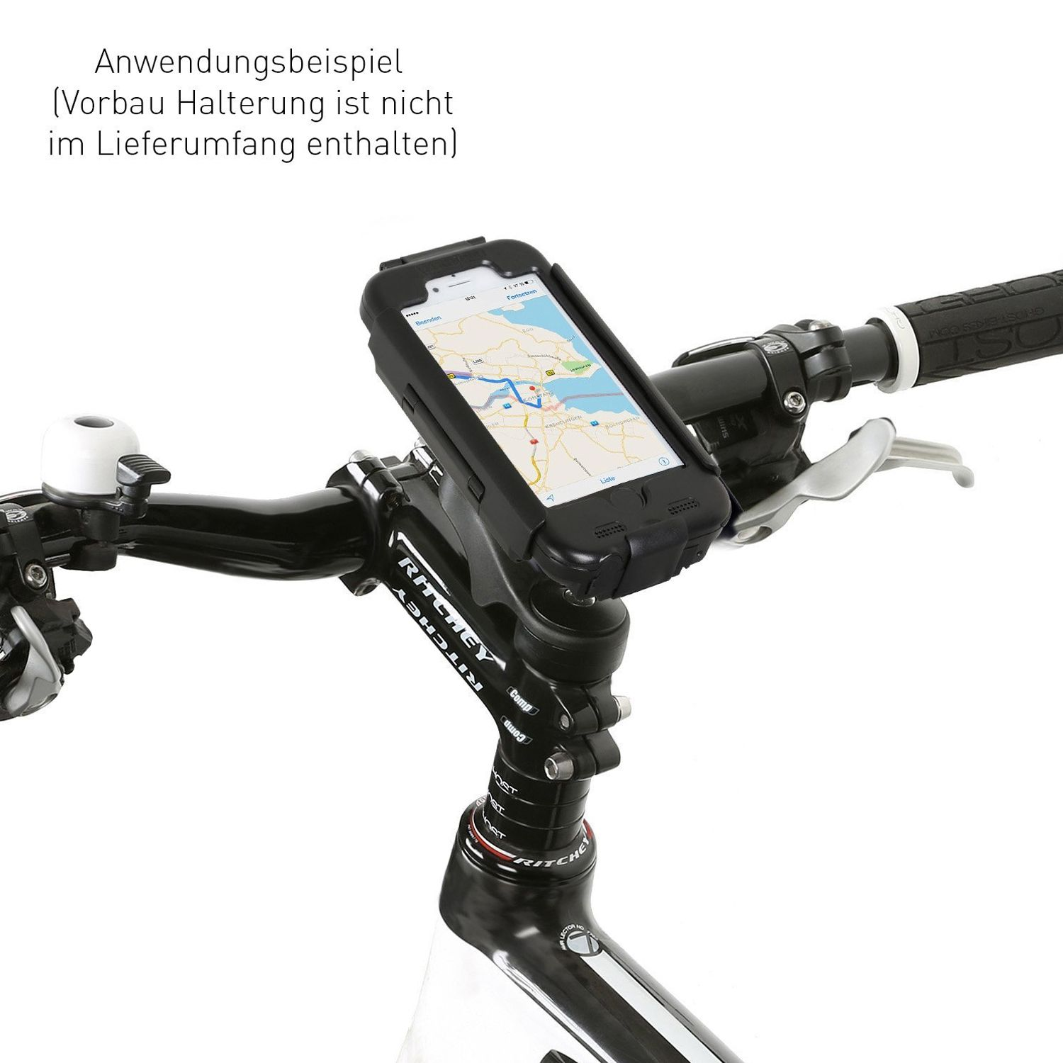 wasserdicht Fahrradhalterung 6S Fahrradhalterung, - CHILI Halterung / Schutzhülle 6 iPhone WICKED Vorbau Lenker Bike schwarz RainCase / für