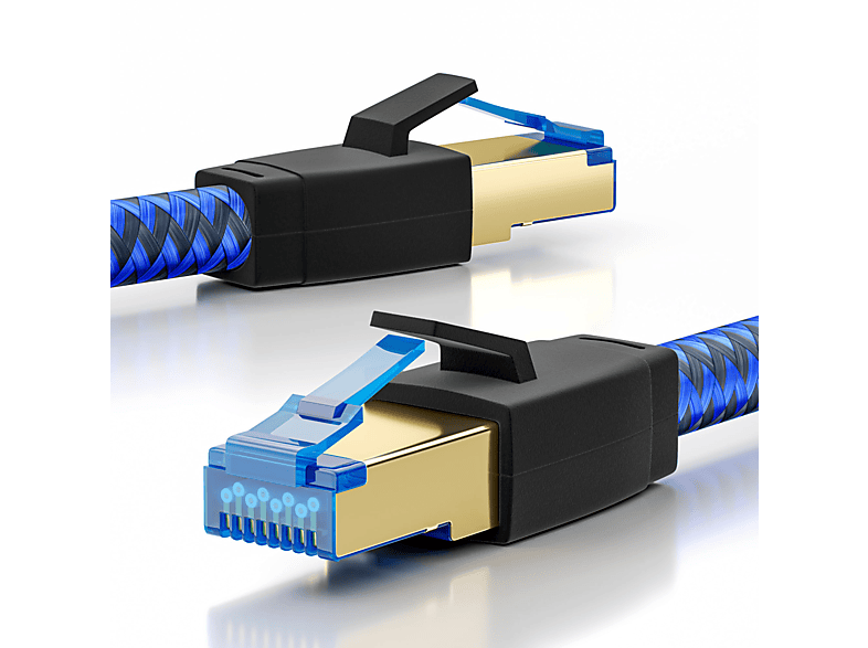 SEBSON LAN Kabel 3m CAT8 40 Gbit/s 2000MHz, RJ45 Stecker, Netzwerkkabel