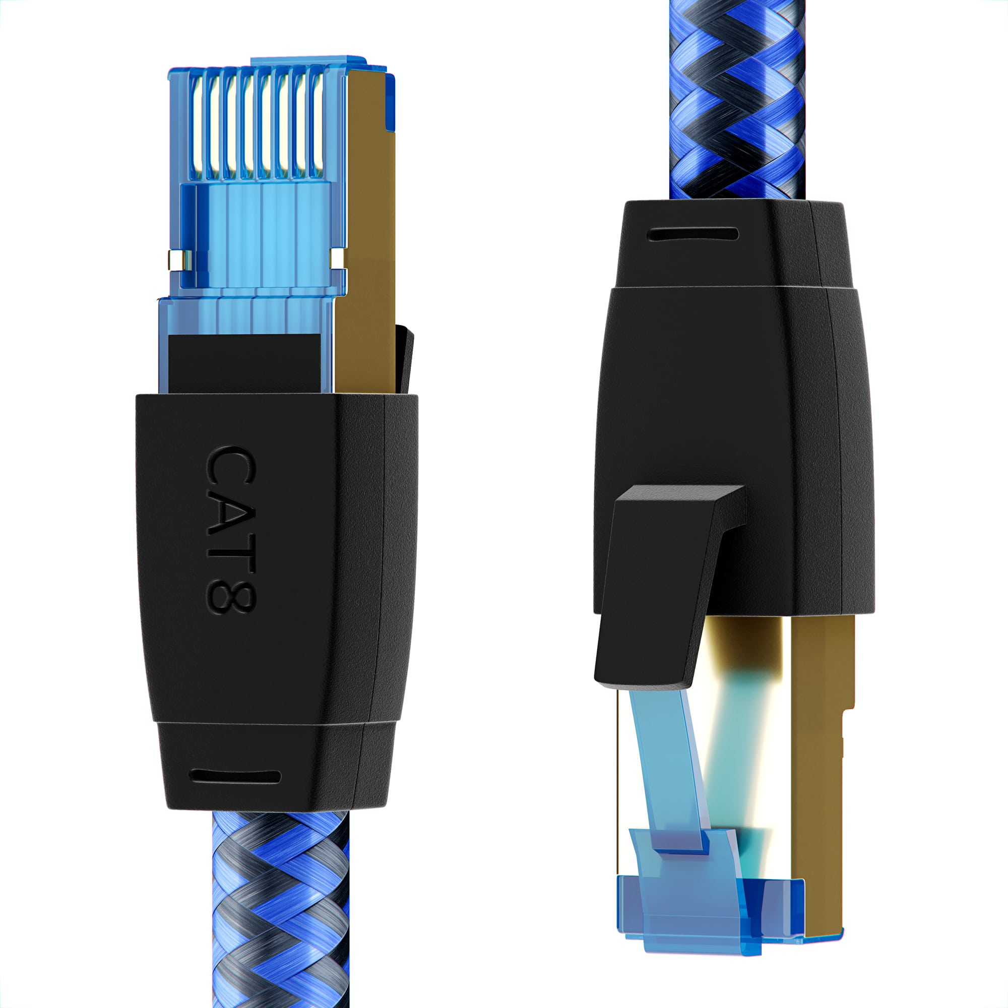 Duttek Câble Ethernet Cat8, 40 Gbit-s 2000 MHz à Angle Oit