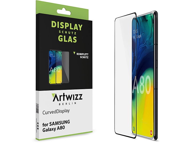 ARTWIZZ CurvedDisplay Galaxy A80) Displayschutz(für Samsung