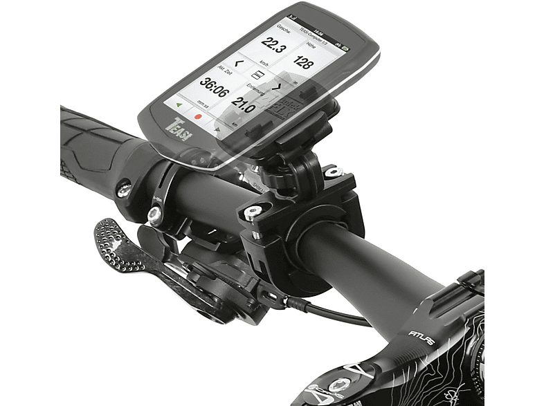 WICKED CHILI Fahrradhalterung für Teasi one4, one3 eXtend, one3, one2, one, Core, Pro Pulse und SMAR.T Power, Fahrradhalterung, passend für Fahrrad- Lenker oder Vorbau mit Ø 22-32 mm, schwarz