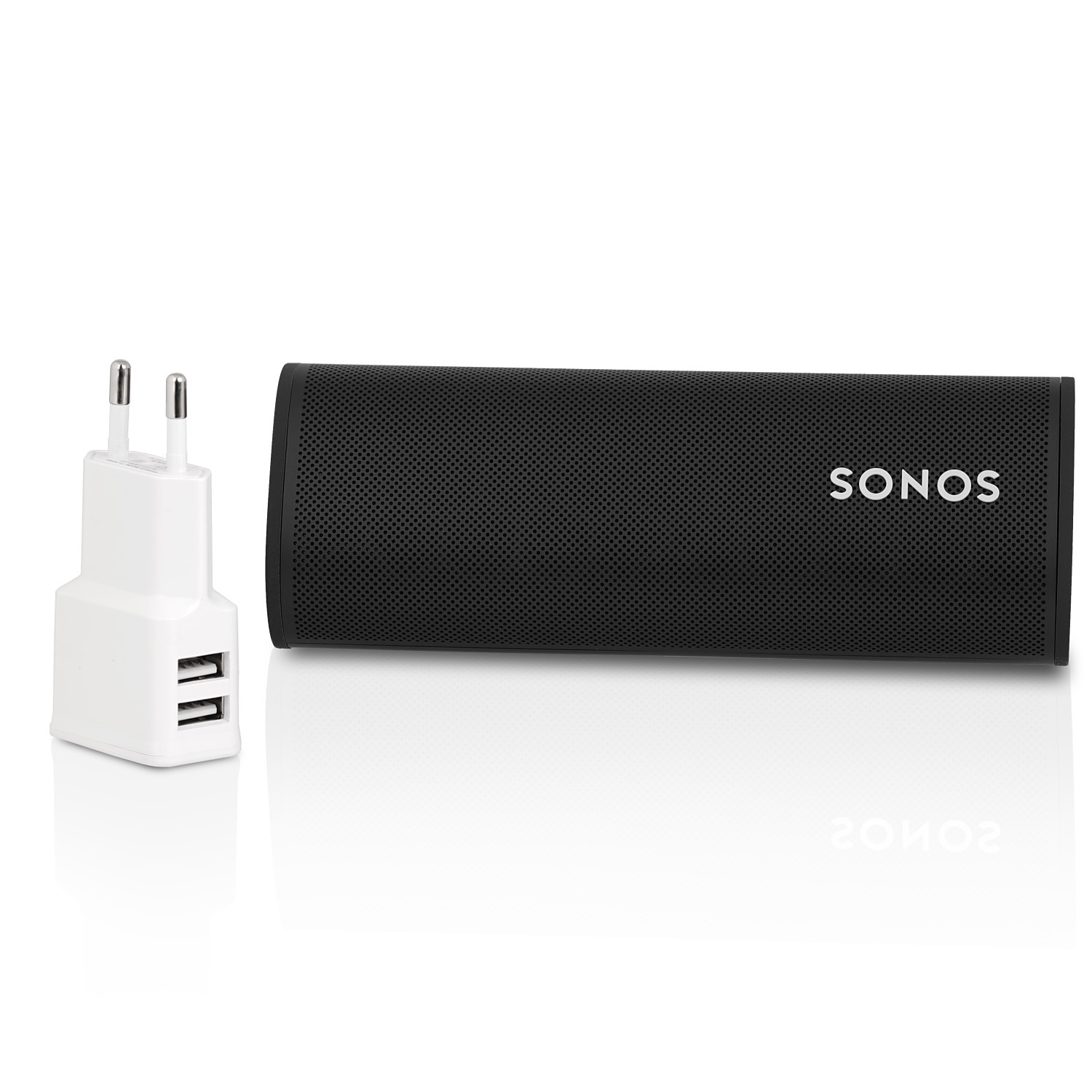 WICKED CHILI Dual USB Ladegerät USB-A weiß USB Sonos (2.4A, ersetzt Roam, für 12W) USB-C für auf Kabel 10W Netzteil Dual Netzteil