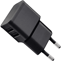 WICKED CHILI Dual USB Ladegerät für Sonos Roam, ersetzt 10W Netzteil für USB-A auf USB-C Kabel (2.4A,12W) schwarz Dual USB Netzteil