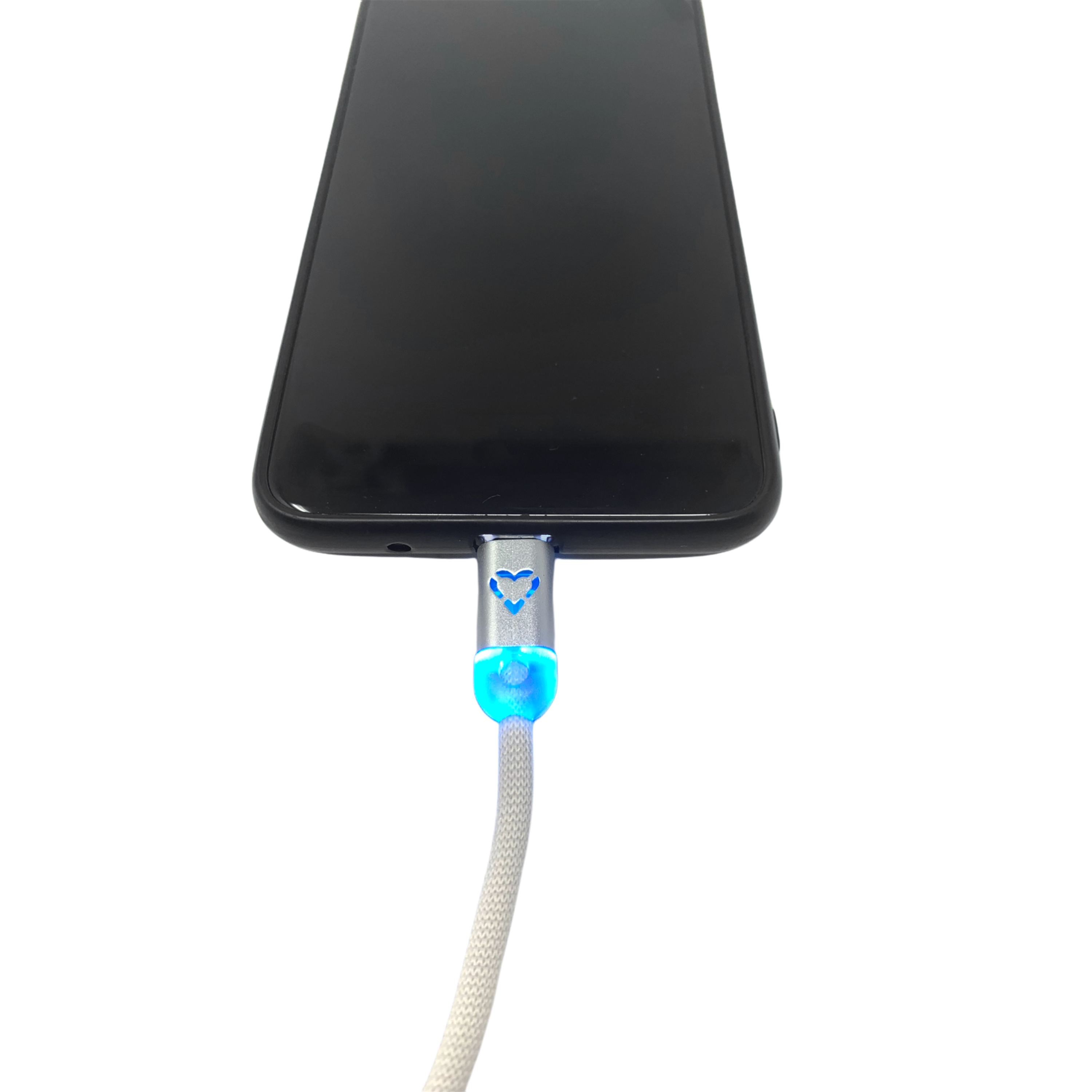HBASICS Micro 1 mit Meter Nylon Ladekabel, USB Weiß kabel Licht