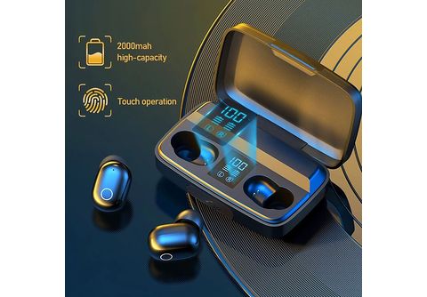 Auriculares Inalambricos - INPOD KLACK, Intraurales, Bluetooth, Bluetooth  compatible con Iphone Samsung Huawei Xiaomi Negro