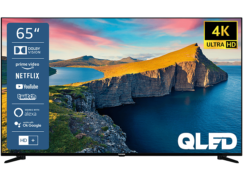 TELEFUNKEN QU65K800 QLED TV (Flat, 65 Zoll / 164 cm, UHD 4K, SMART TV)