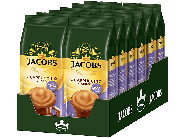 JACOBS Typ Cappuccino Choco mit Milka Geschmack 12 x 500 g Beutel Instantkaffee (In heißem Wasser auflösen)
