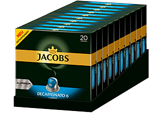 JACOBS Decaffeinato 6 Lungo entkoffeiniert 10 x 20 Nespresso®* kompatible Kaffeekapseln (Nespresso System)