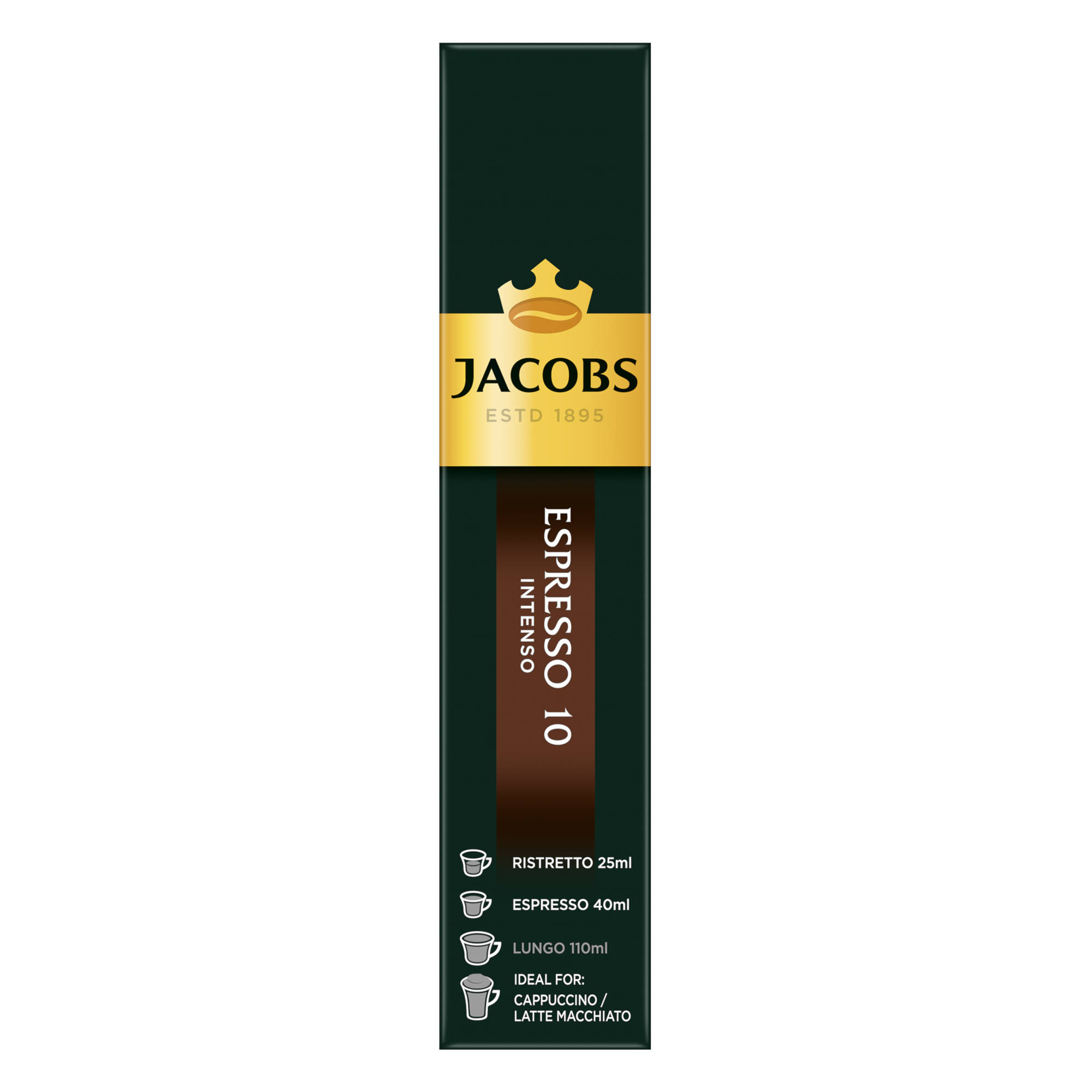 JACOBS Espresso 10 Intenso 10 System) Kaffeekapseln (Nespresso Nespresso®* 10 kompatible x
