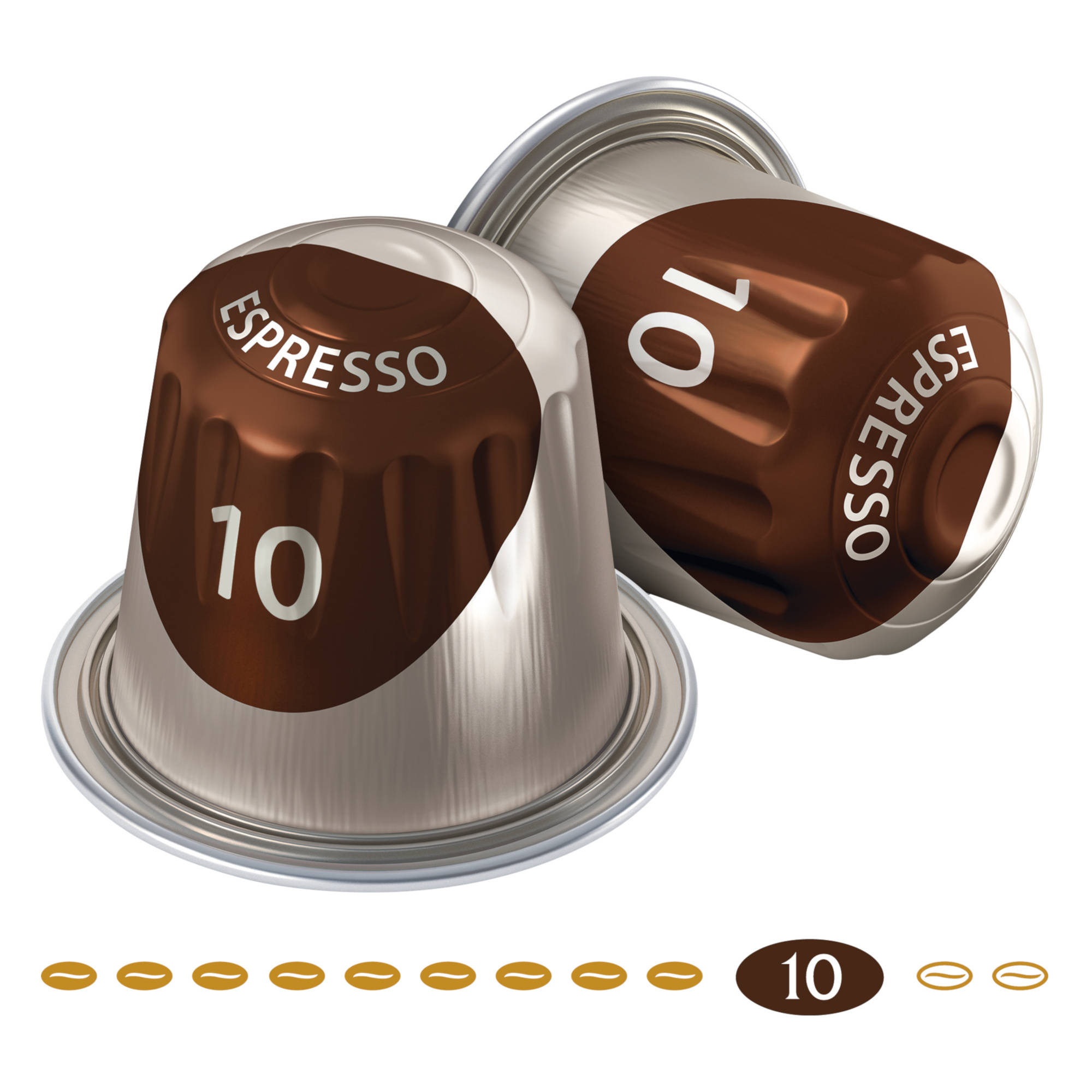 JACOBS Espresso 10 Intenso 10 System) Kaffeekapseln (Nespresso Nespresso®* 10 kompatible x