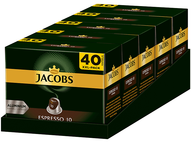 JACOBS Espresso 10 Intenso XXLPack 5 x 40 Nespresso®* kompatible