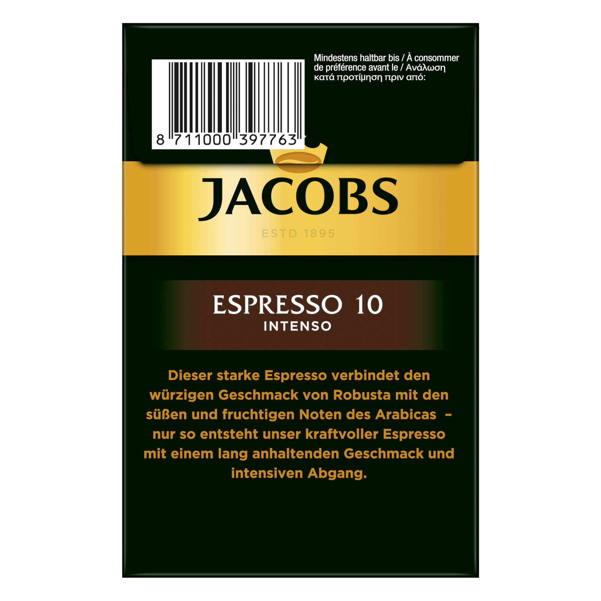 JACOBS Espresso 10 Intenso XXL-Pack (Nespresso 5 40 x kompatible Nespresso®* Kaffeekapseln System)