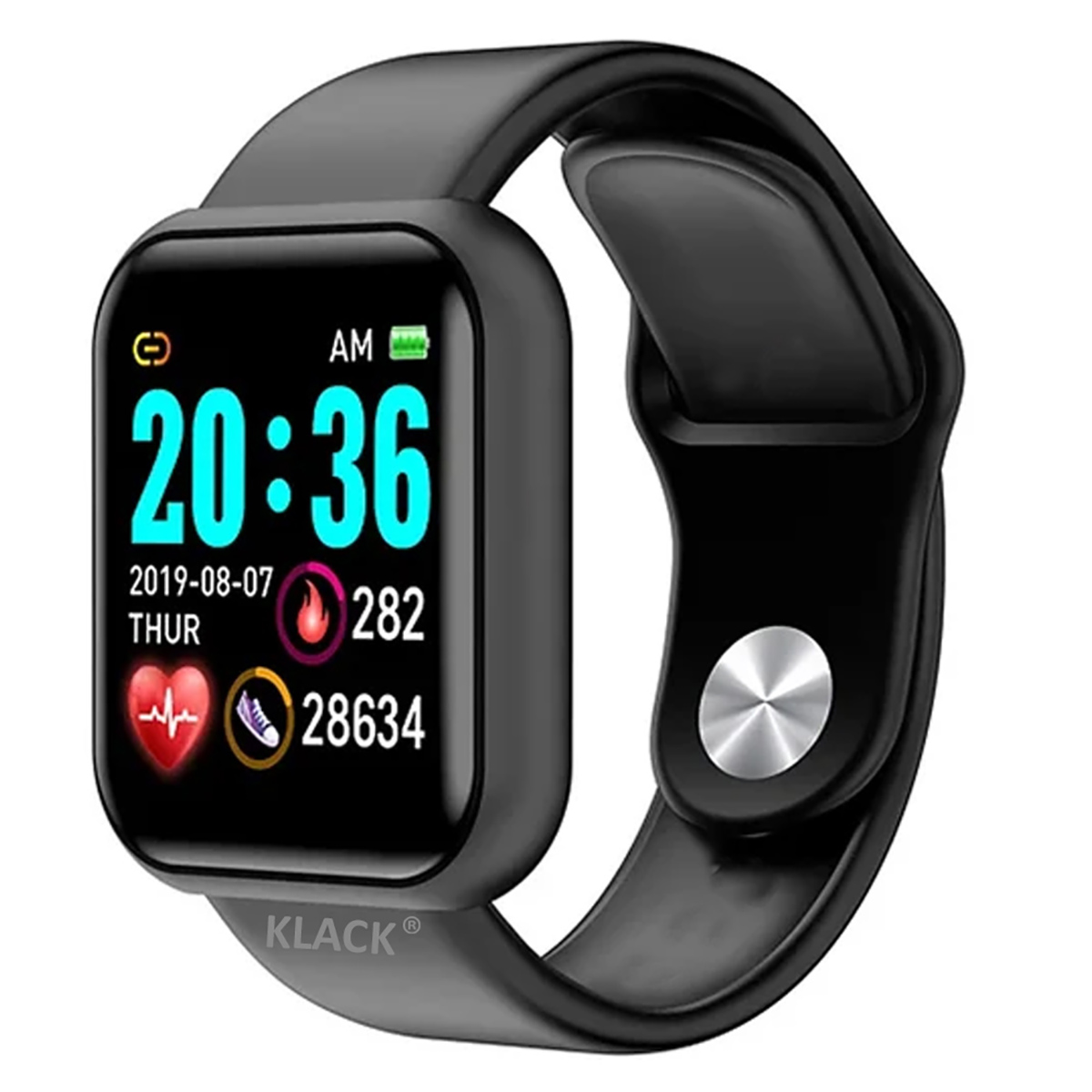 Smartwatch - L8K INTELIGENTE KLACK, Reloj Bluetooth Negro