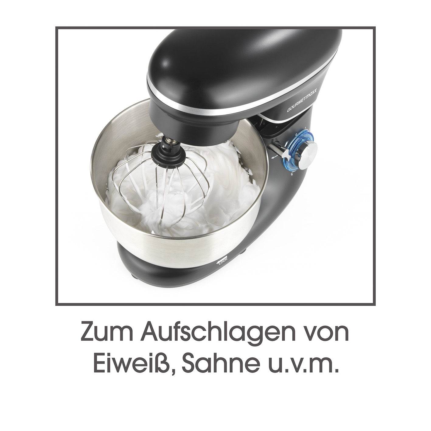 03550 (240,00 GOURMETMAXX Volt) Küchenmaschine Schwarz