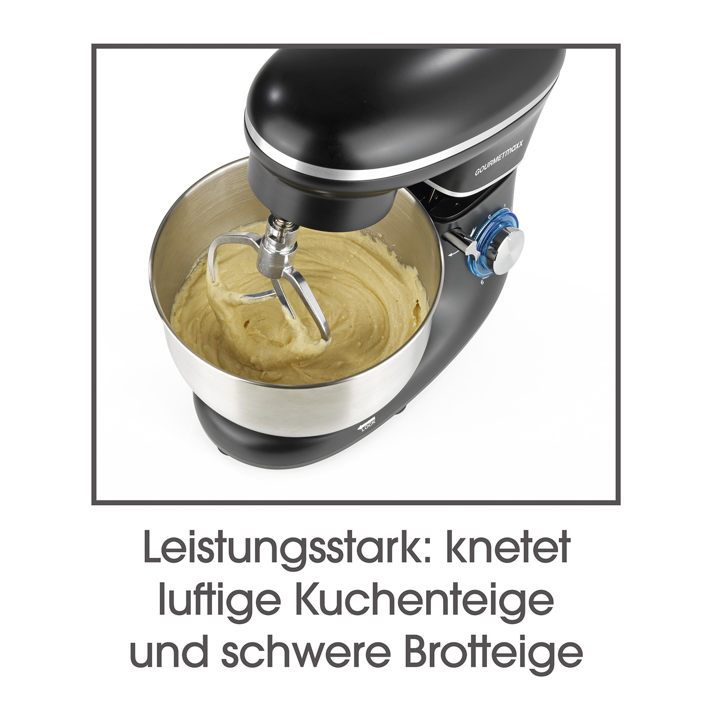 03550 (240,00 GOURMETMAXX Volt) Küchenmaschine Schwarz