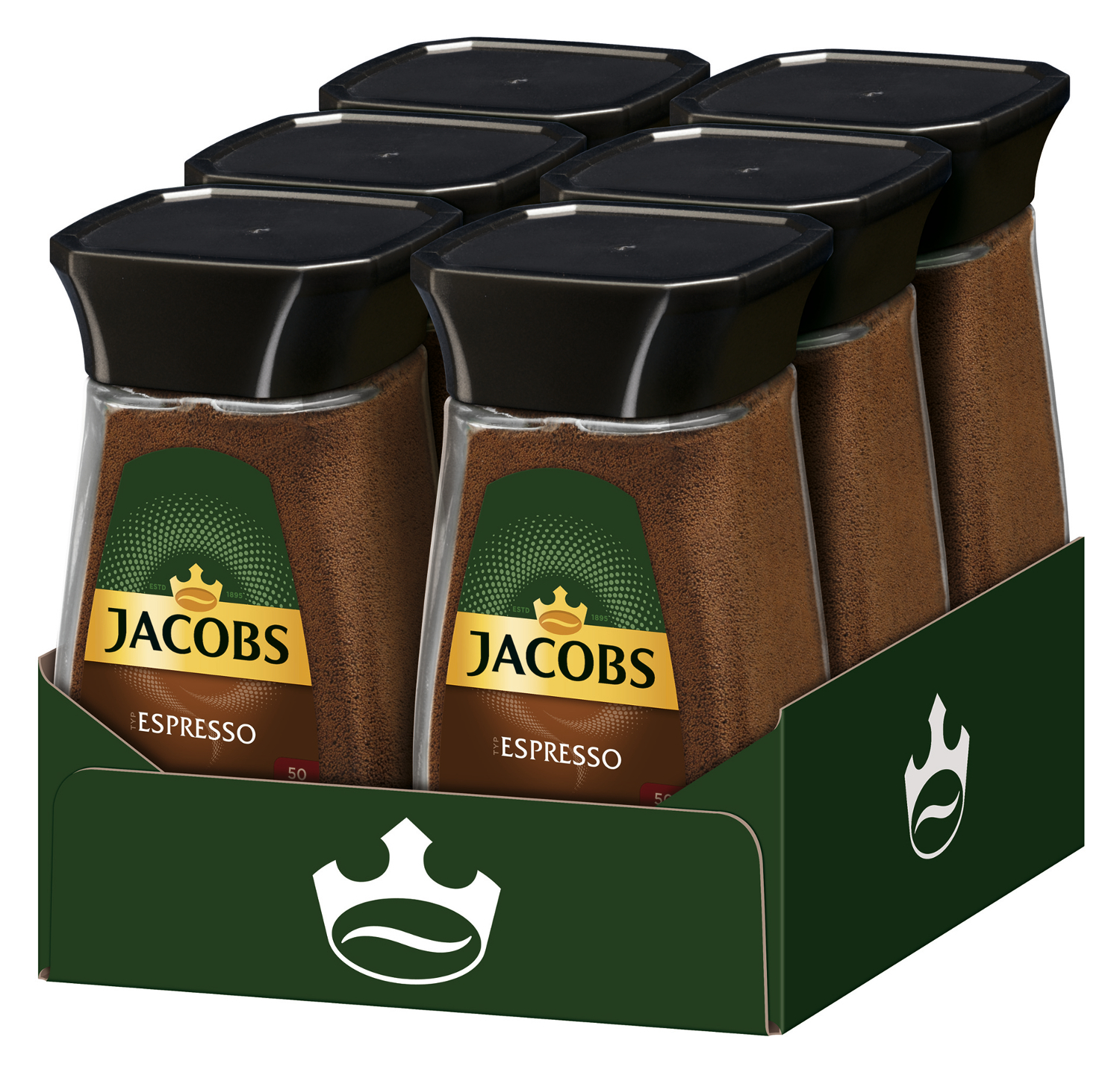 x Espresso JACOBS 6 Typ Wasser auflösen) (In heißem g löslicher 100 Gläser Kaffee