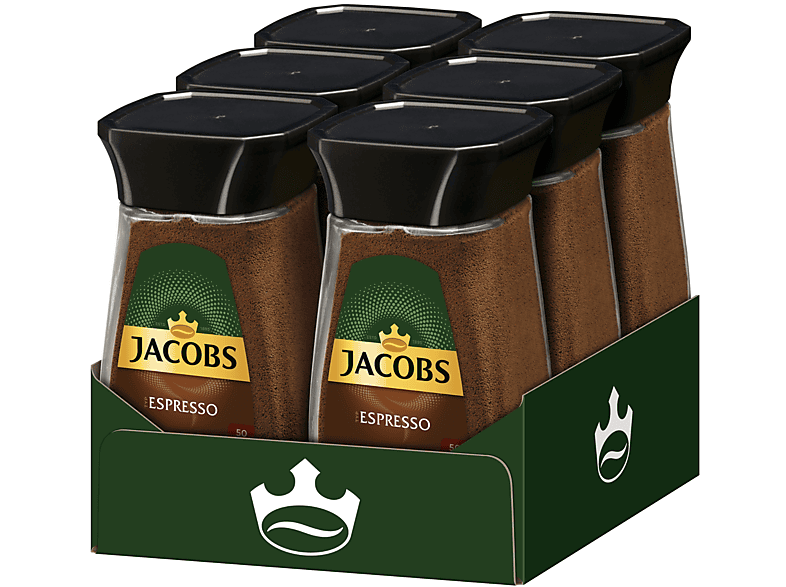 JACOBS Typ Espresso 6 x 100 g Gläser löslicher Kaffee (In heißem Wasser auflösen)