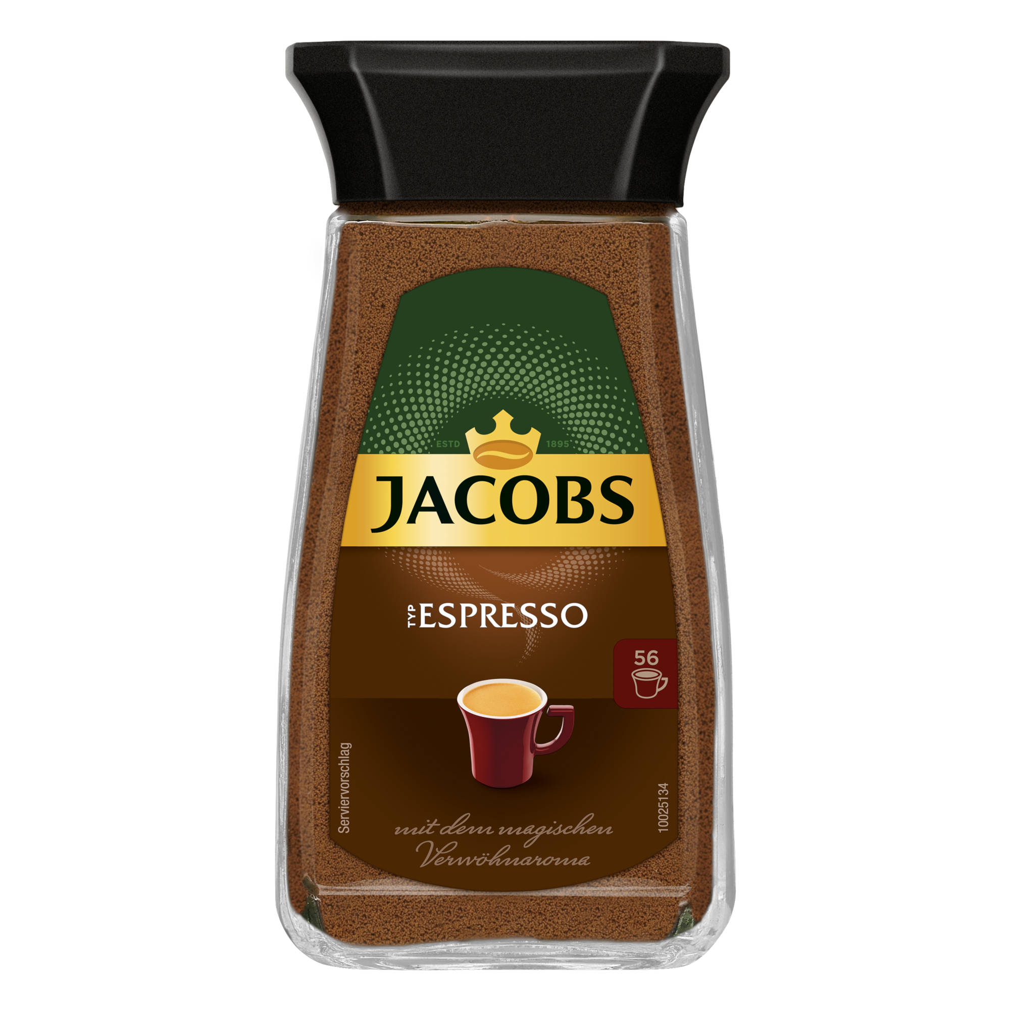 6 x (In Kaffee Typ g auflösen) Espresso Gläser JACOBS löslicher 100 Wasser heißem