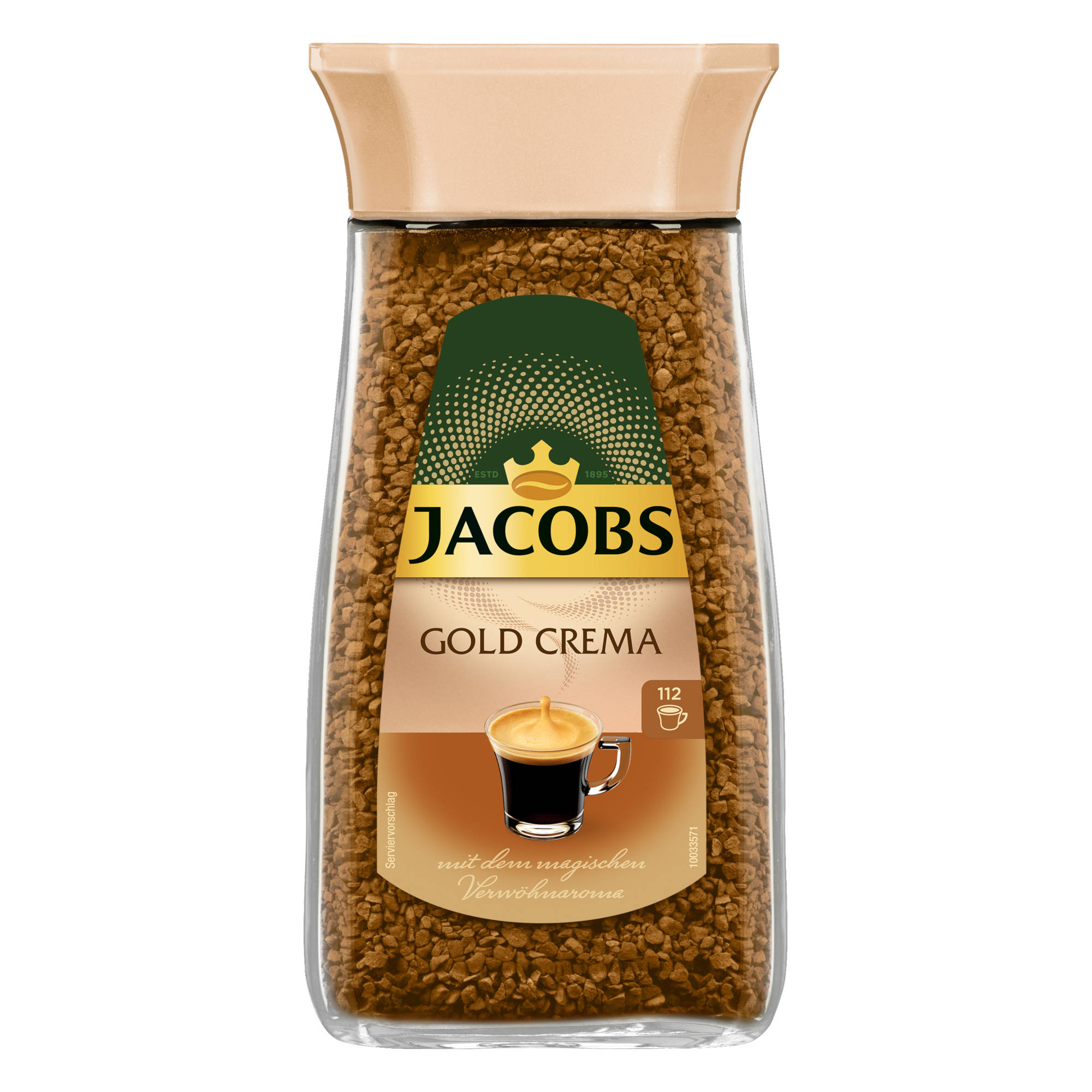 JACOBS Gold Crema 6 x Wasser (In Kaffee g Gläser auflösen) heißem löslicher 200
