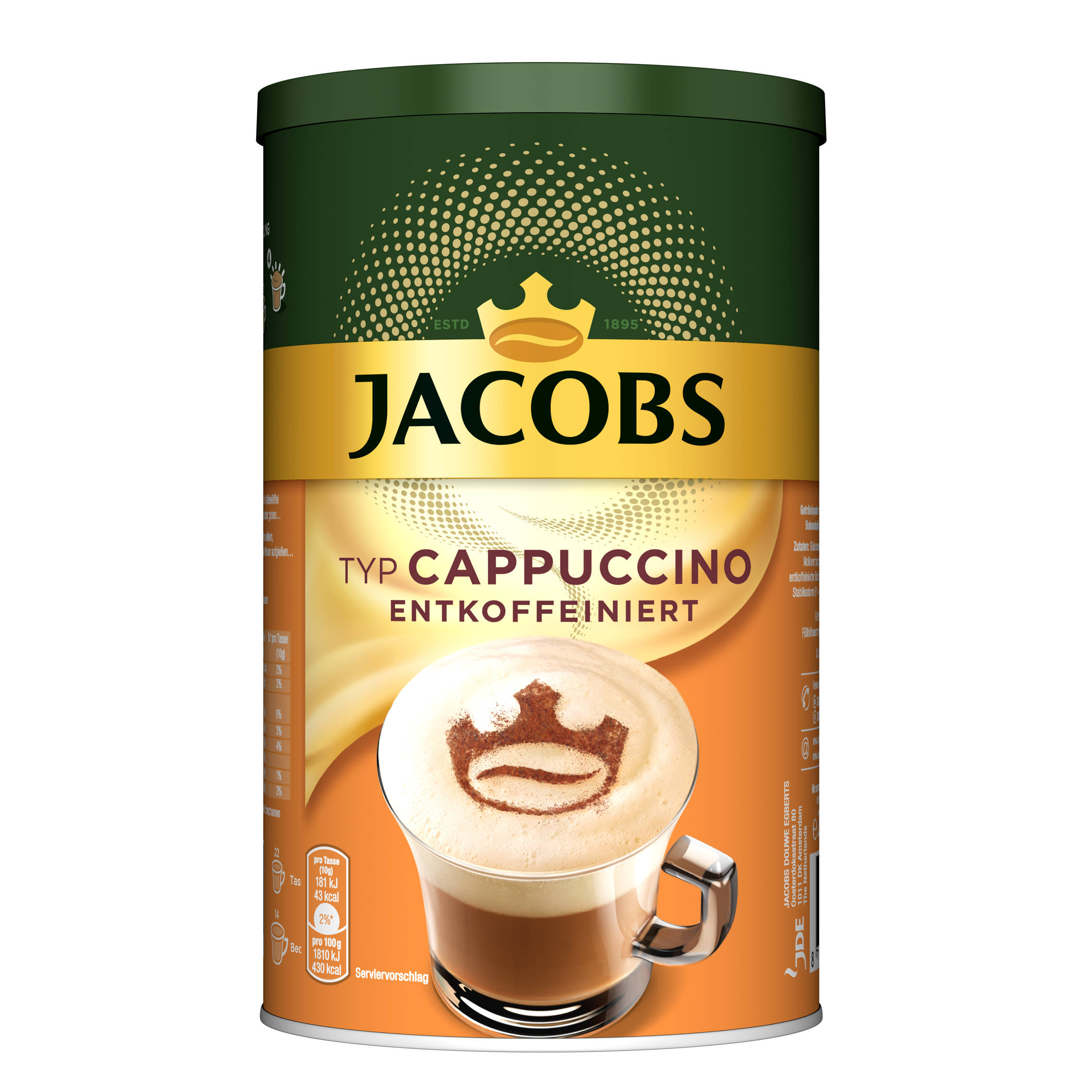 g 8 heißem auflösen) Cappuccino 220 JACOBS entkoffeiniert (In x Typ Instantkaffee Wasser Dosen
