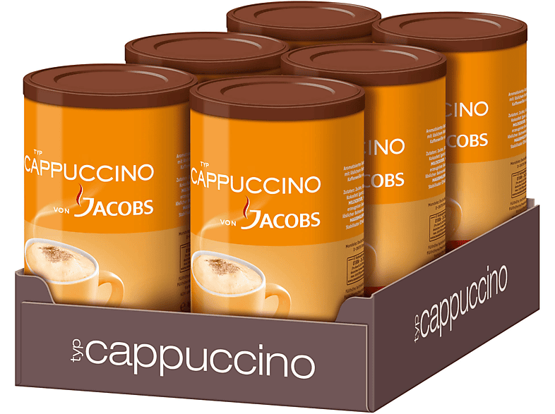 JACOBS Typ Cappuccino 6 x 400 g Dosen Instantkaffee (In heißem Wasser auflösen)