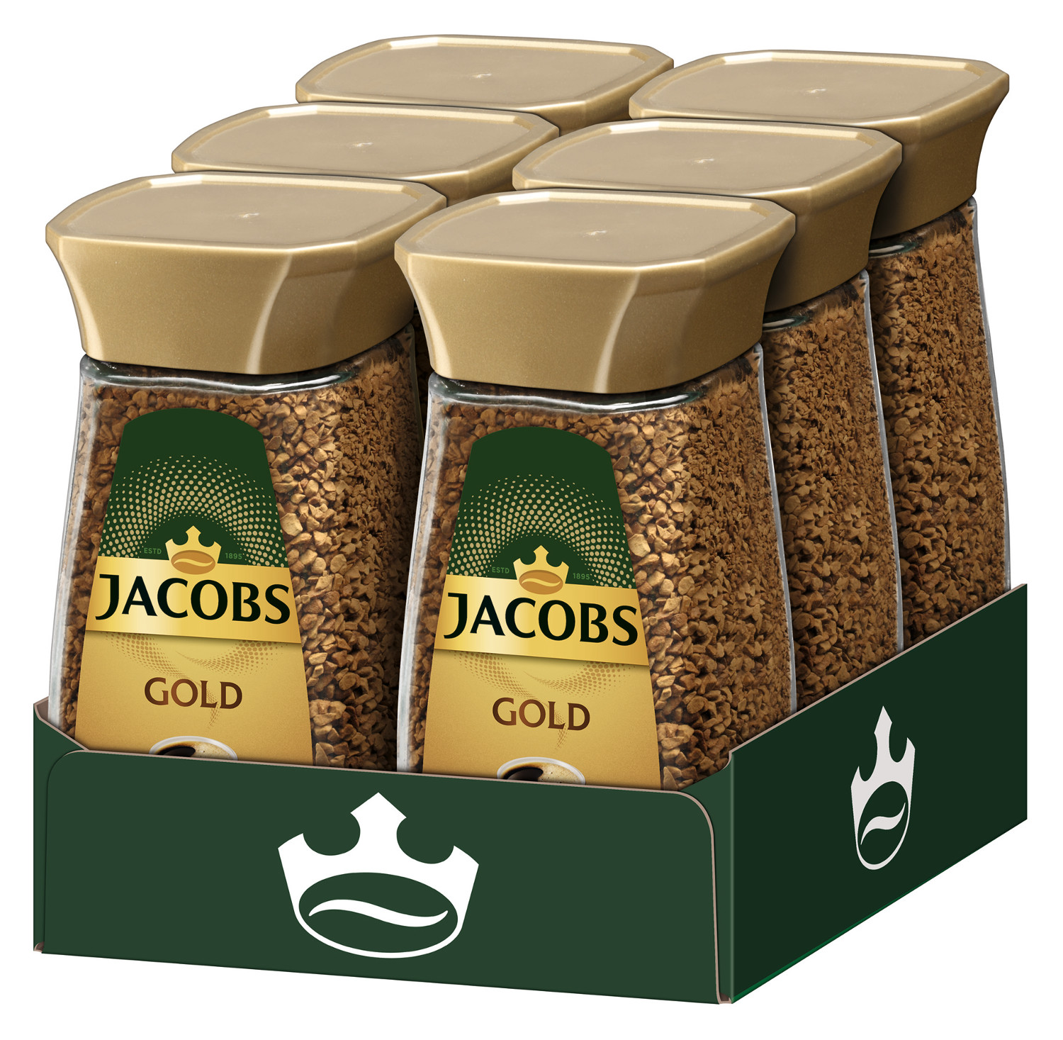 JACOBS Gold 6 g x Wasser löslicher Kaffee (In auflösen) heißem 200 Gläser