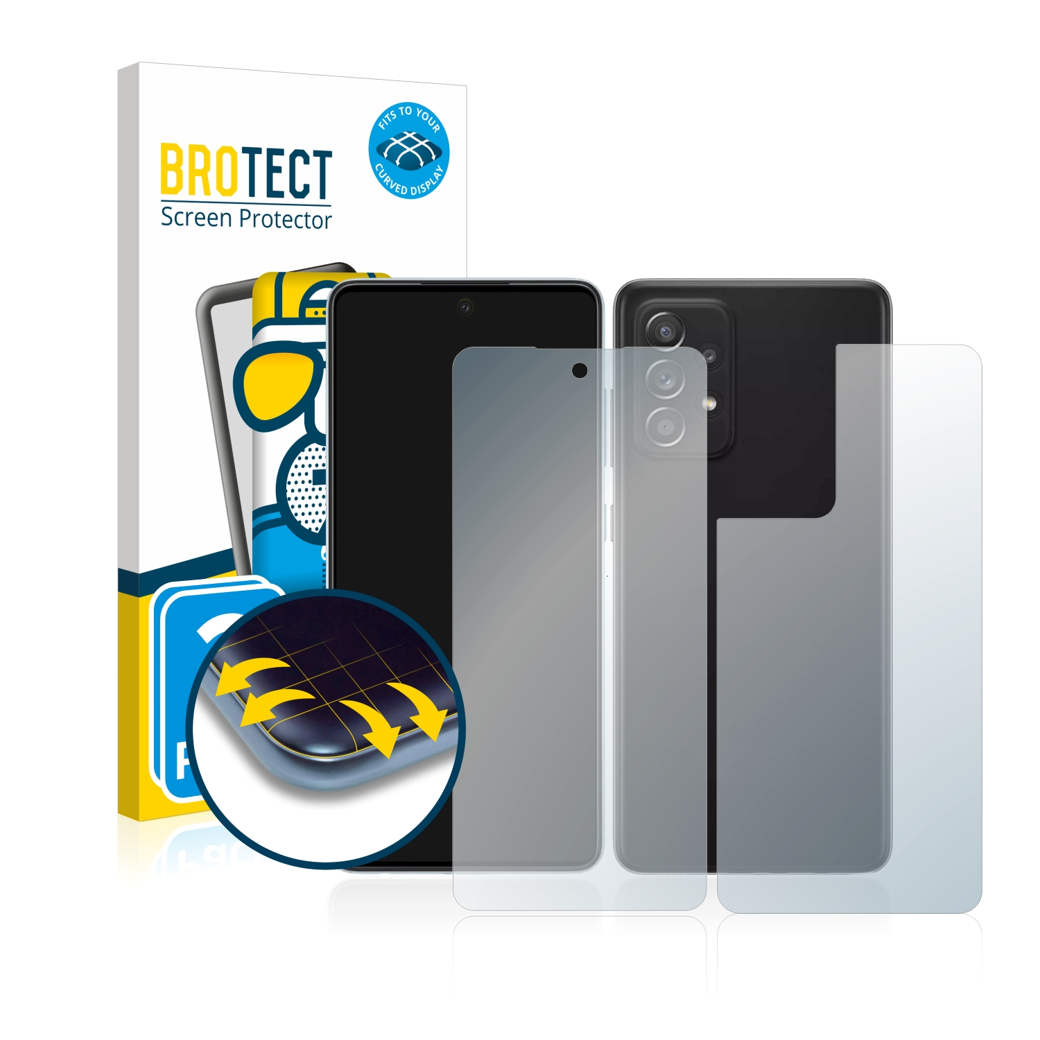 Schutzfolie(für matt BROTECT Flex A52 Samsung Galaxy Full-Cover 5G) 3D Curved 2x